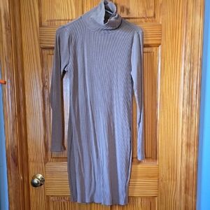 Old Navy Taupe Turtleneck Dress